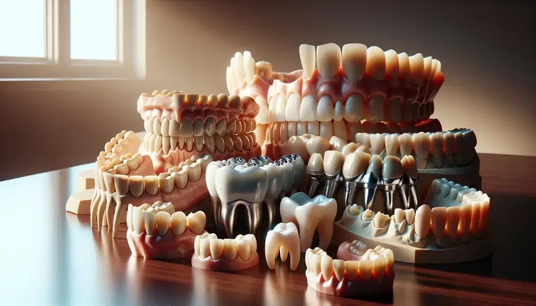 Tipos de próteses dentárias disponíveis